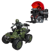 G.I. Joe Classified Series #218, Snake Eyes & Varmint ATV Vs. Stealth Viper & Cobra Stealth Flight Pod (Trubble Bubble)