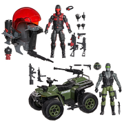 G.I. Joe Classified Series #218, Snake Eyes & Varmint ATV Vs. Stealth Viper & Cobra Stealth Flight Pod (Trubble Bubble)