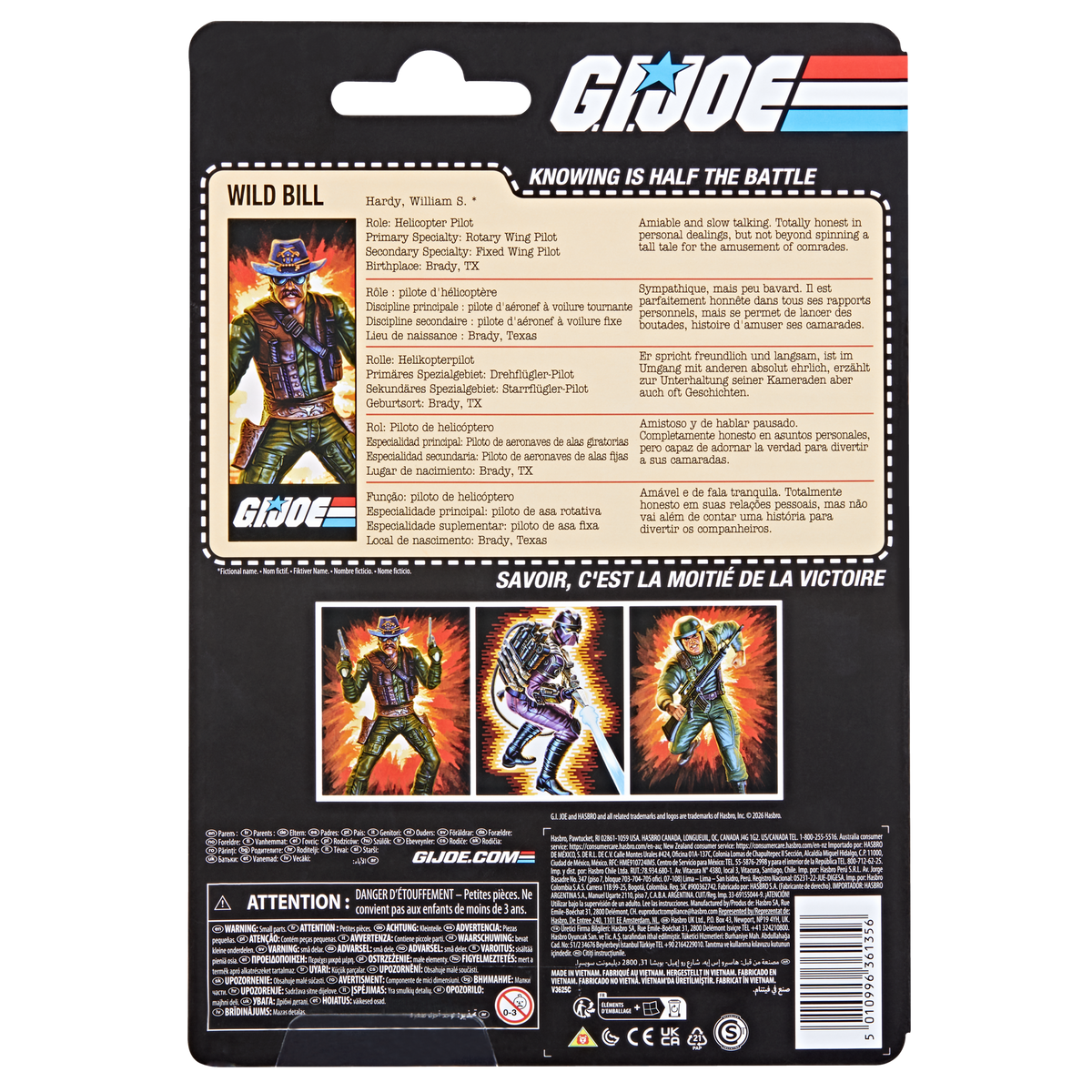 G.I. Joe Classified Series Retro Cardback William "Wild Bill" Hardy