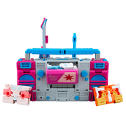 Transformers Jem and the Holograms Autobot Blaster & KP Glit, KP Sundor, and KP Rosanna